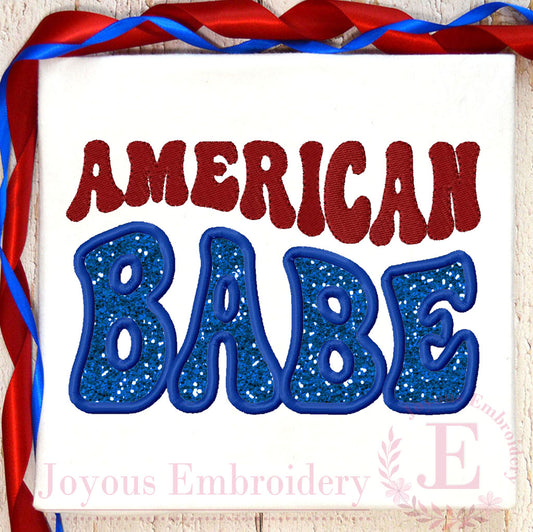American Babe Applique Embroidery Design