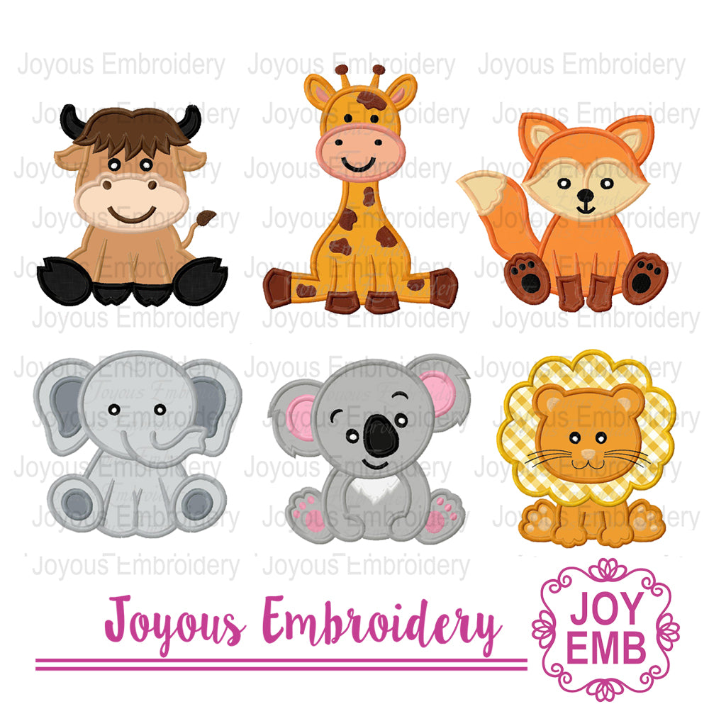 Animal Applique Embroidery Bundle