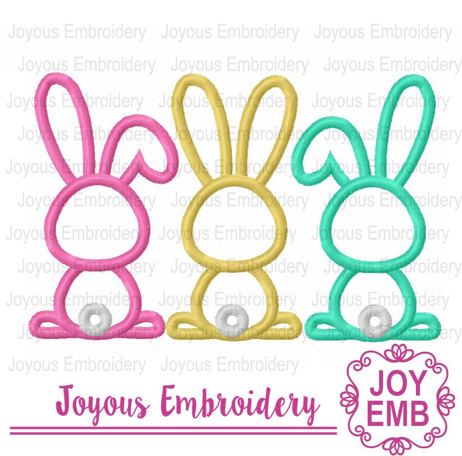 Easter Bunny Applique Embroidery Design