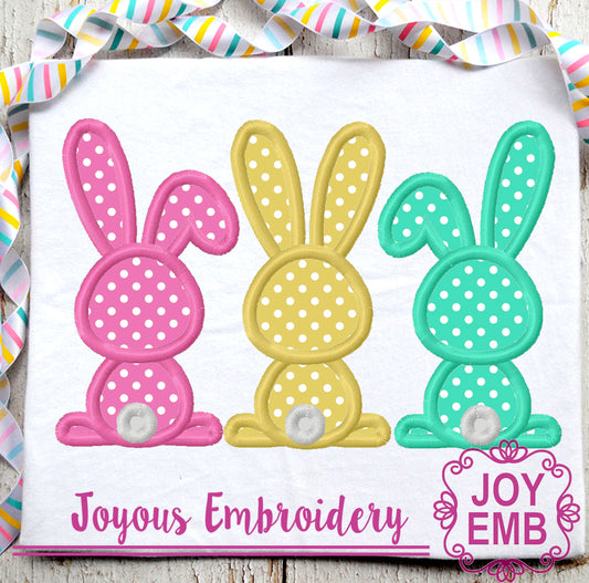 Easter Bunny Applique Embroidery Design