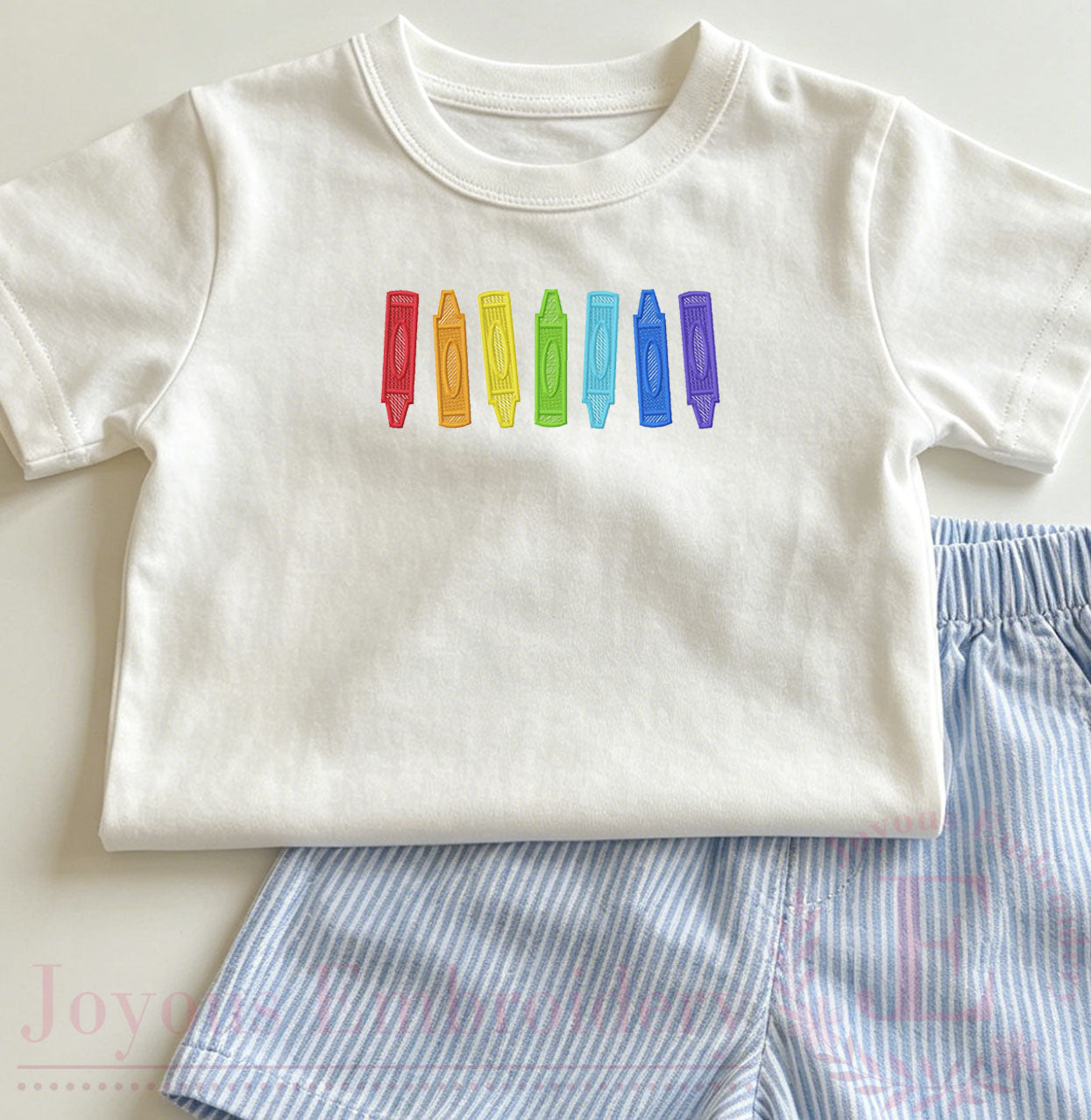 Back to School Crayon Embroidery Design