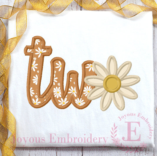 Daisy Two Applique Machine Embroidery Design