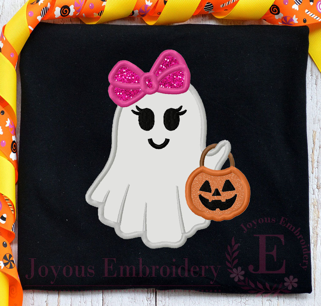 Halloween Ghost Girl Machine Embroidery File