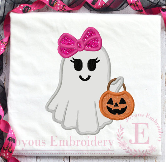Halloween Ghost Girl Machine Embroidery File