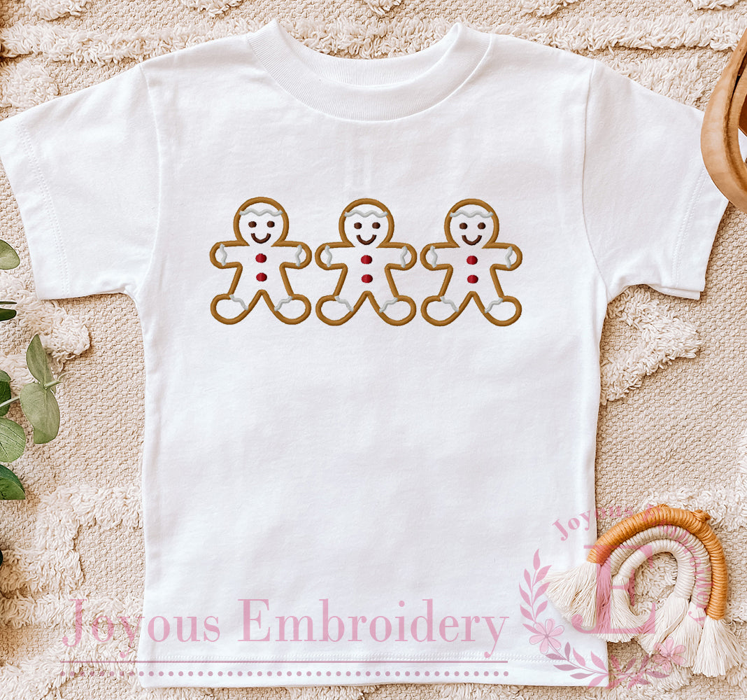 Gingerbread outline embroidery design
