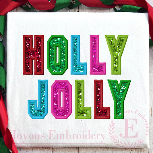 Holly Jolly Applique Embroidery