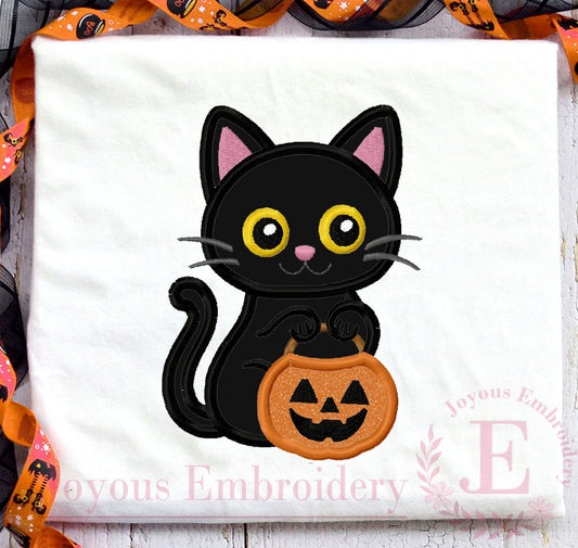 Halloween Cat Machine Embroidery Design