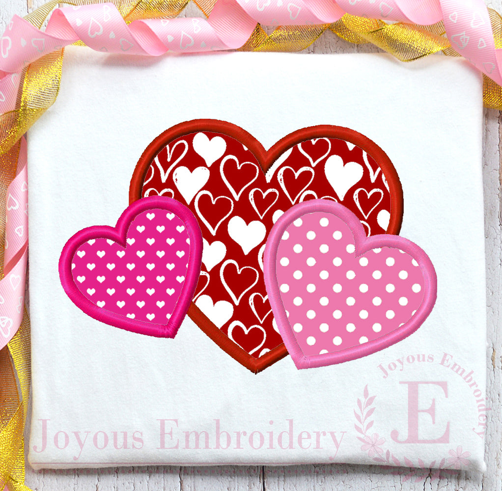 Freebie Heart Applique Embroidery Design