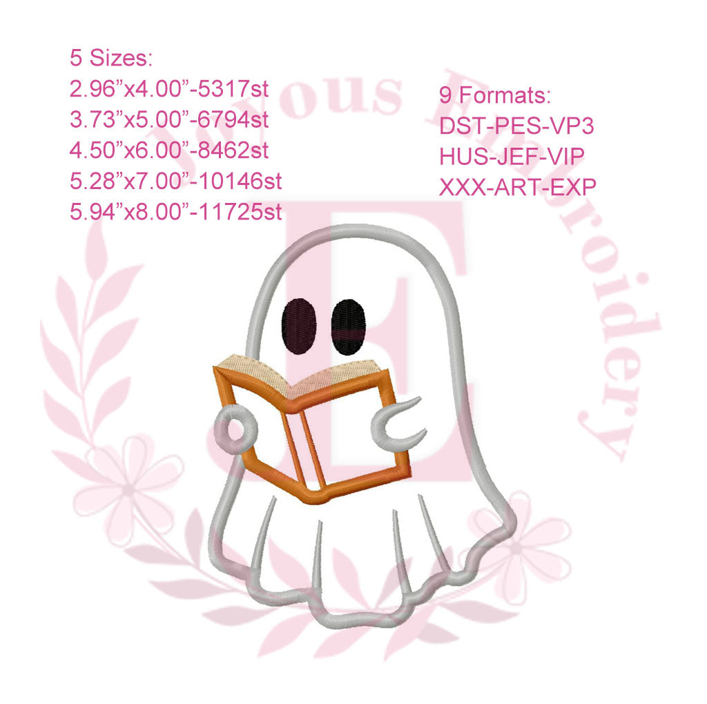 Reading Ghost Machine Embroidery Design