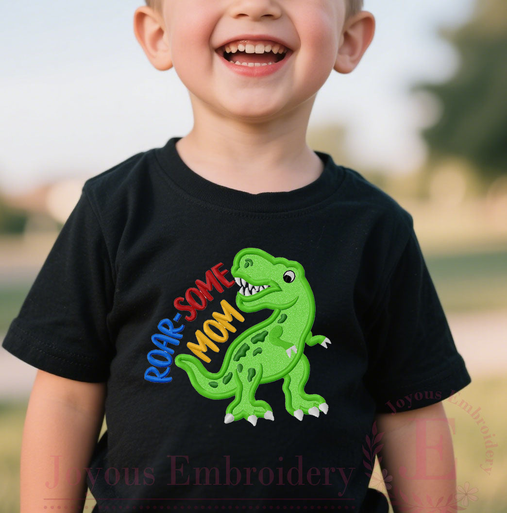 Roar Some MOM Rex Embroidery