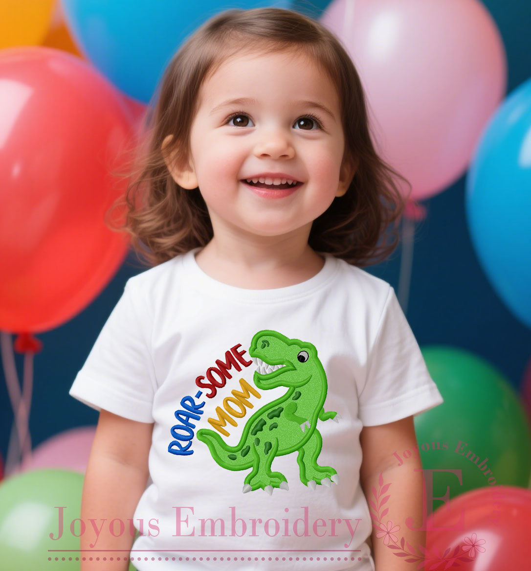 Roar Some MOM Rex Embroidery