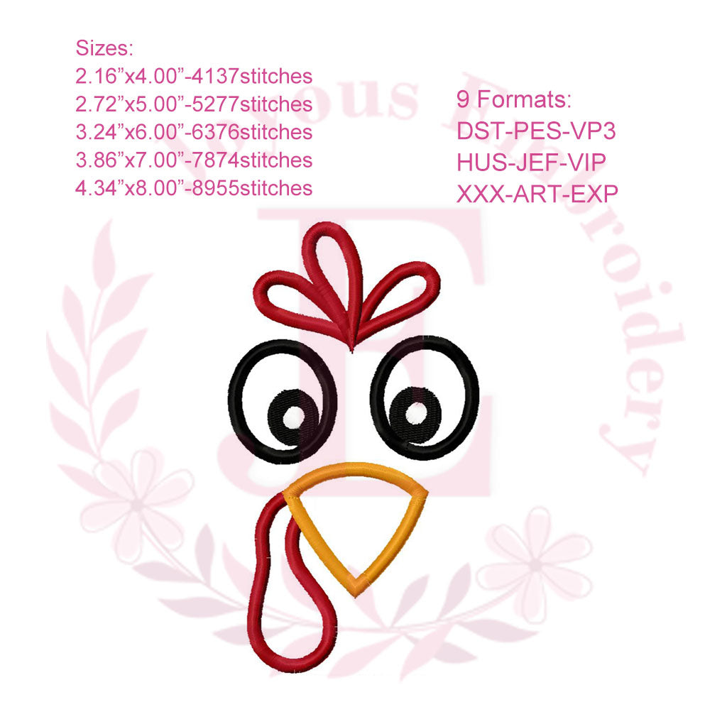 Turkey Applique Embroidery Design