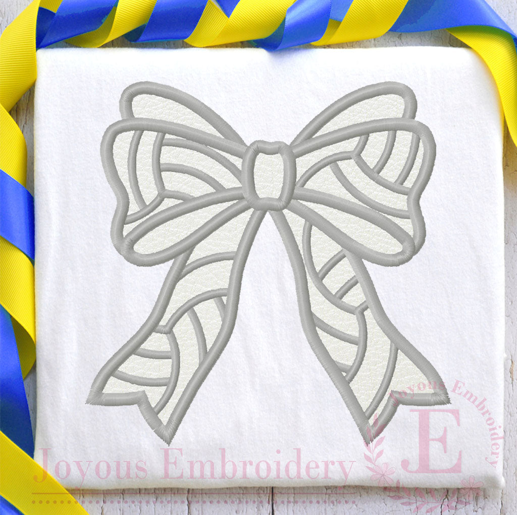 Volleyball Bow Embroidery