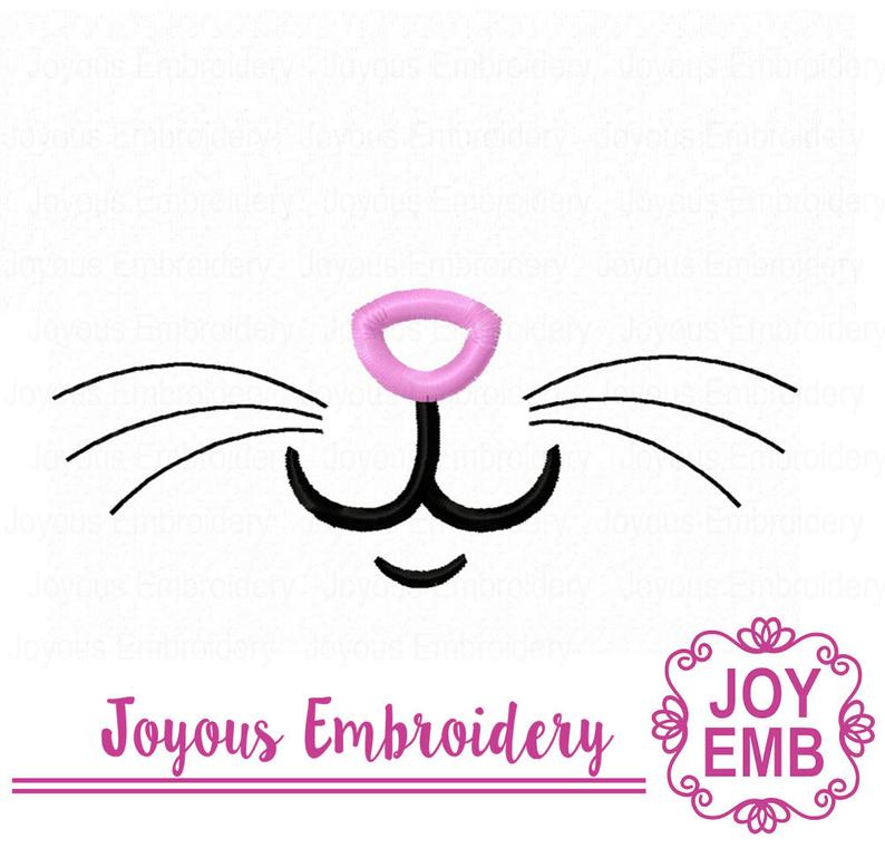 Instant Download Cat Face Applique Machine Embroidery Design NO:2710