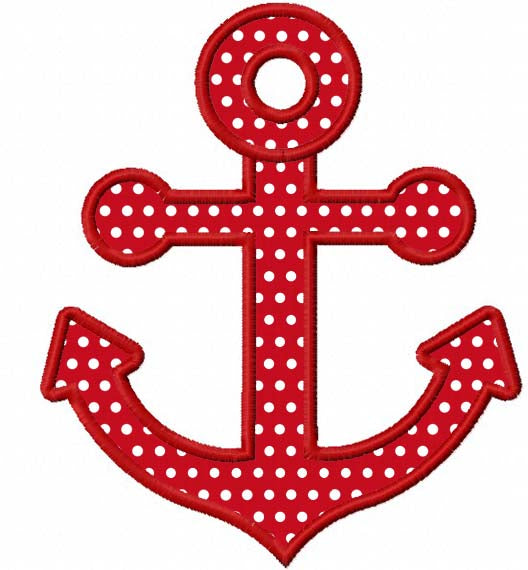 Instant Download Anchor Applique Machine Embroidery Design NO:1160
