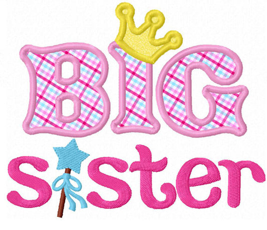 Big Sister Applique Machine Embroidery Design NO:1301