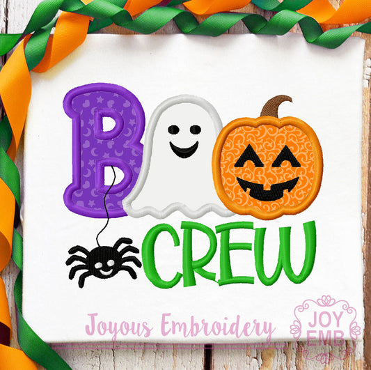 Boo Crew Applique Machine Embroidery Design
