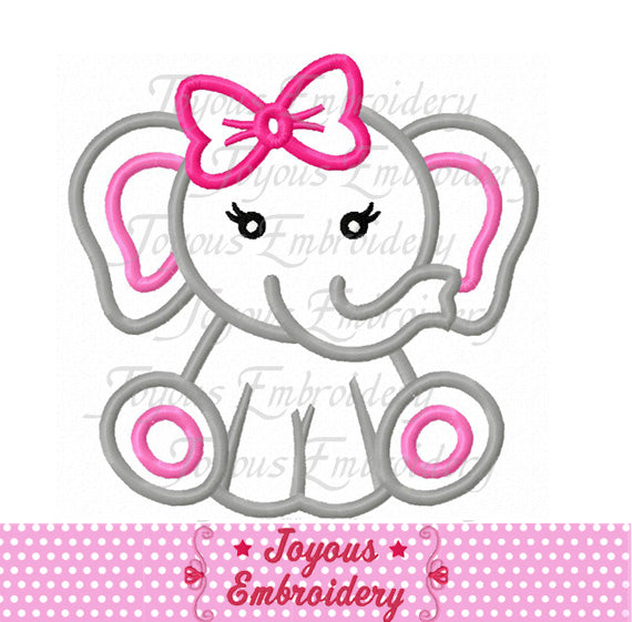 Elephant Applique Machine Embroidery design,zoo animal applique,Girls Elephant embroidery, Instant Download Design NO:2211