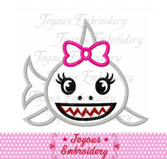 Instant Download Shark Applique Embroidery Design,Girls applique,Machine embroidery design NO:2587
