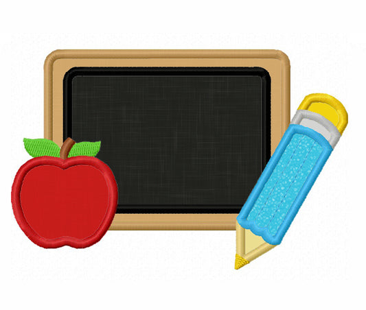 Pencil Board Applique Machine Embroidery Design