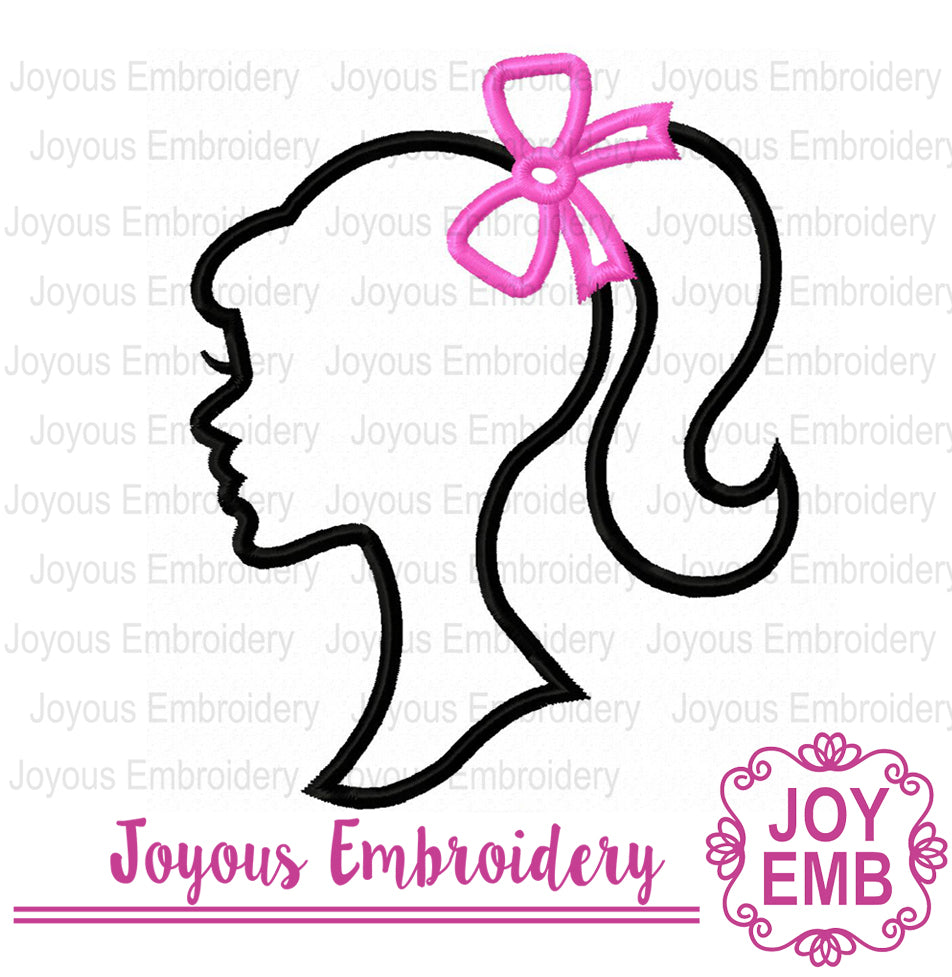 Barbie Applique Machine embroidery Design NO:3142
