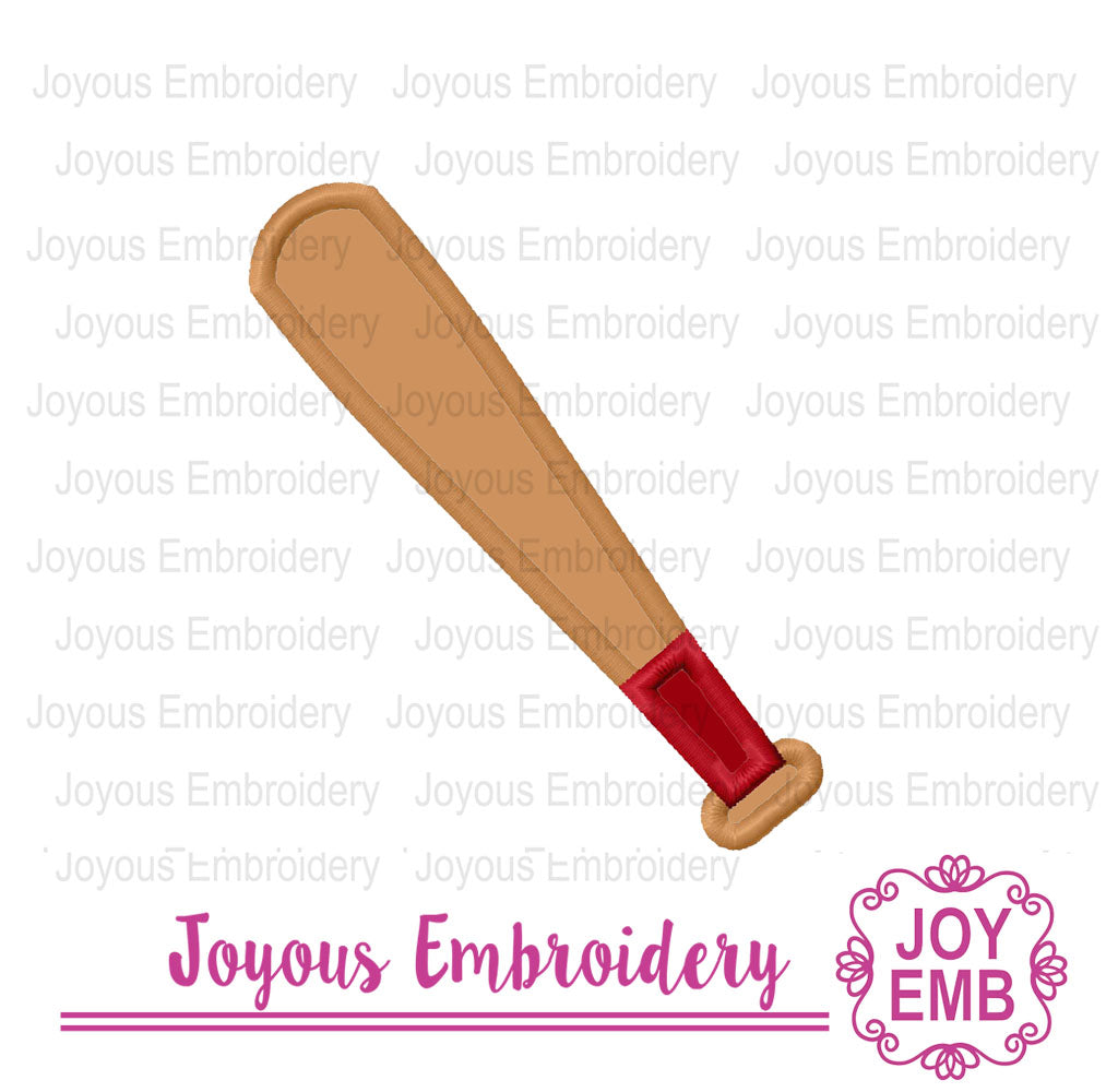 Baseball Bat Applique Machine Embroidery Design