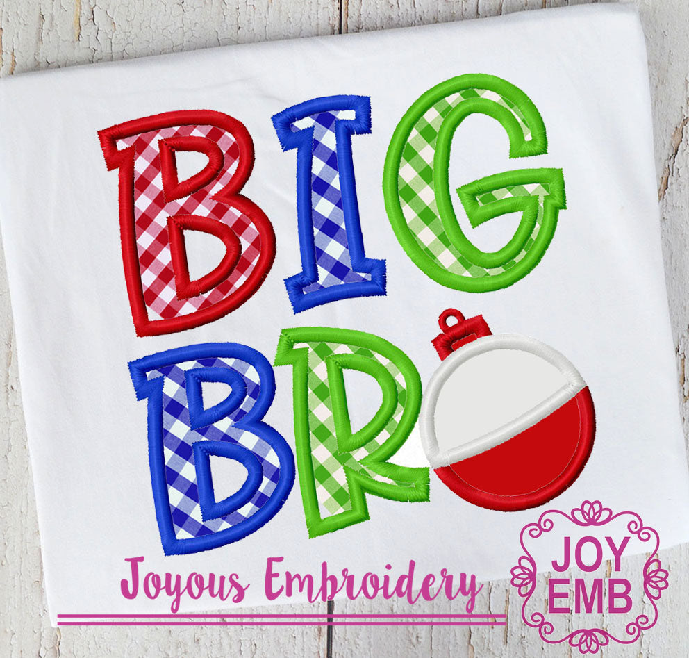 Big Brother Bobber applique  Machine embroidery design NO:3014
