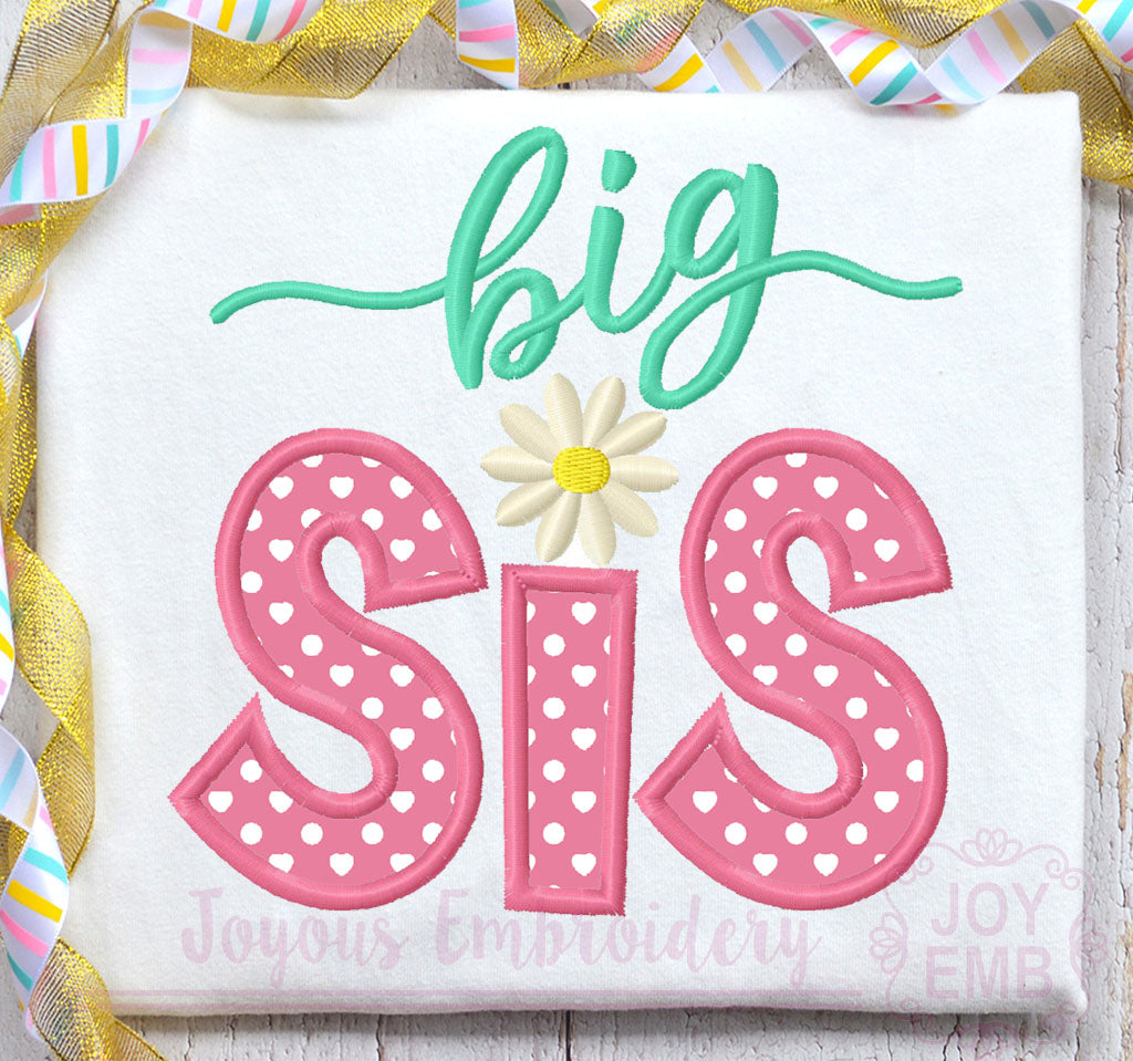 Big Sister Daisy Applique Machine Embroidery
