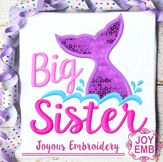 Mermaid Big Sister machine embroidery NO:3013