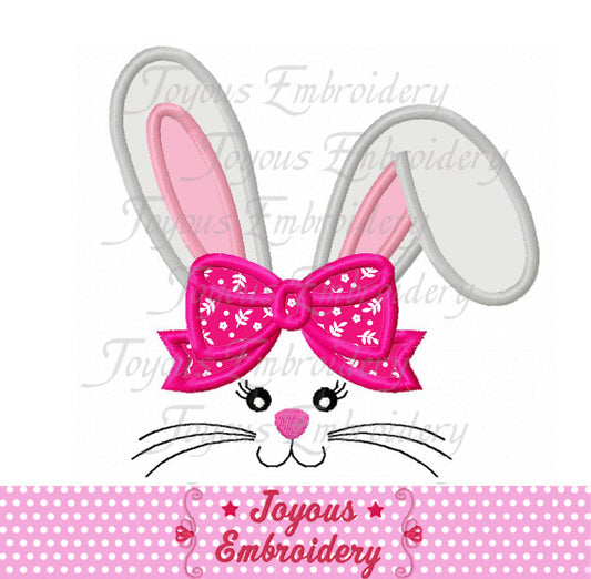 Bunny Face Applique Machine Embroidery Design NO:2549
