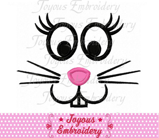Easter Bunny Face Applique Machine Embroidery Design NO:1984
