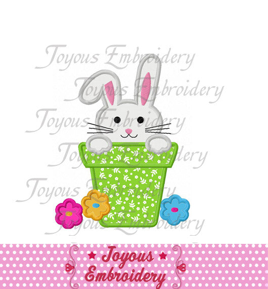 Easter Bunny Applique Machine Embroidery Design NO:1278