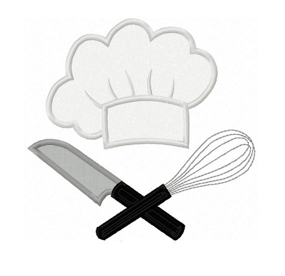 Chef Applique Machine Embroidery Design NO:1411