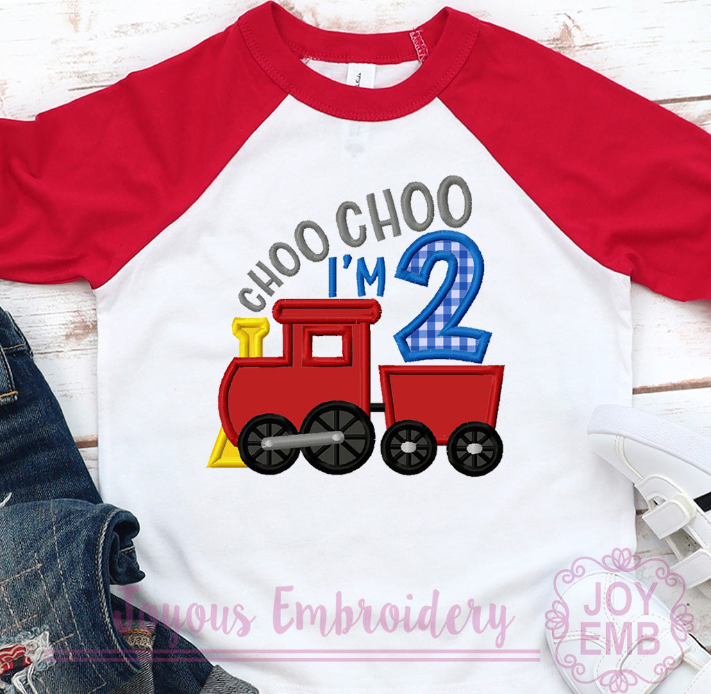 Choo Train I'm 2 Applique Machine Embroidery Design