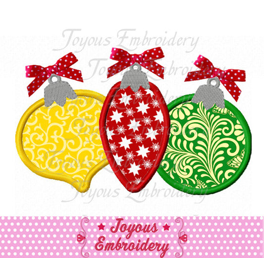 Christmas Ornaments Applique Machine Embroidery Design NO:1862