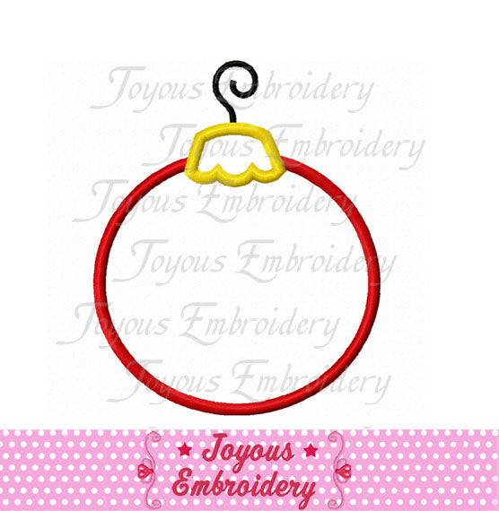 Christmas Ornament Applique Machine Embroidery Design NO:1884