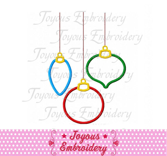 Christmas Ornaments 5x7 6x10 Embroidery Applique Design NO:1886
