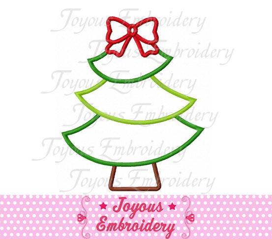 Christmas Tree Applique Machine Embroidery Design NO:1383