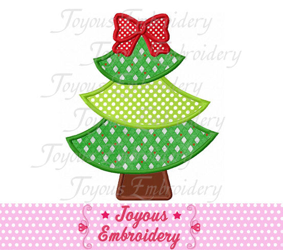 Christmas Tree Applique Machine Embroidery Design NO:1383