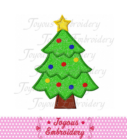 Christmas Tree Applique Embroidery Design NO:1571