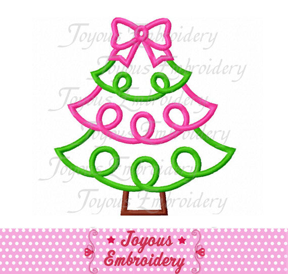 Christmas Tree Applique Machine Embroidery Design NO:2231