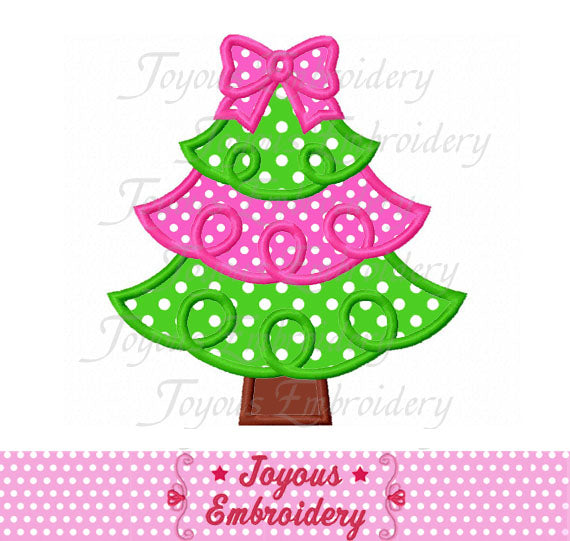 Christmas Tree Applique Machine Embroidery Design NO:2231