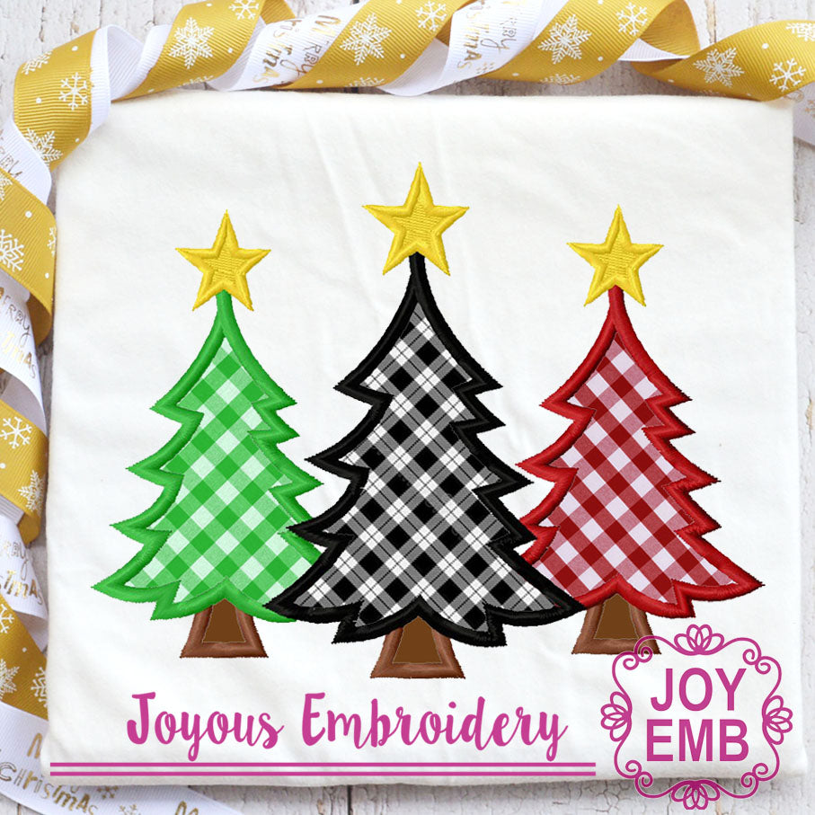 Christmas Tree Applique Machine embroidery file NO:3141