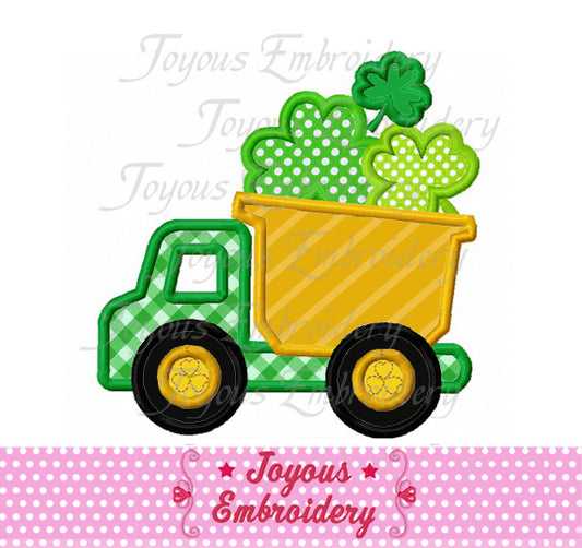 St Patricks Truck Clover Applique Machine Embroidery Design NO:2447