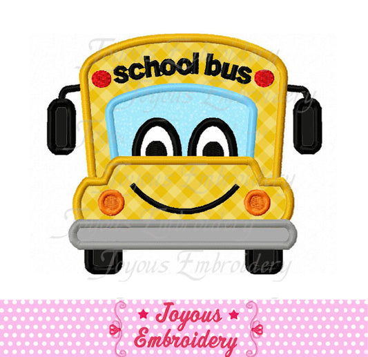 School To School Bus Machine Embroidery Design