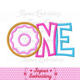 Birthday Donut One Applique Machine Embroidery Design NO:1509