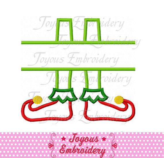 Christmas Elf Boots Applique Machine Embroidery Design NO:1888