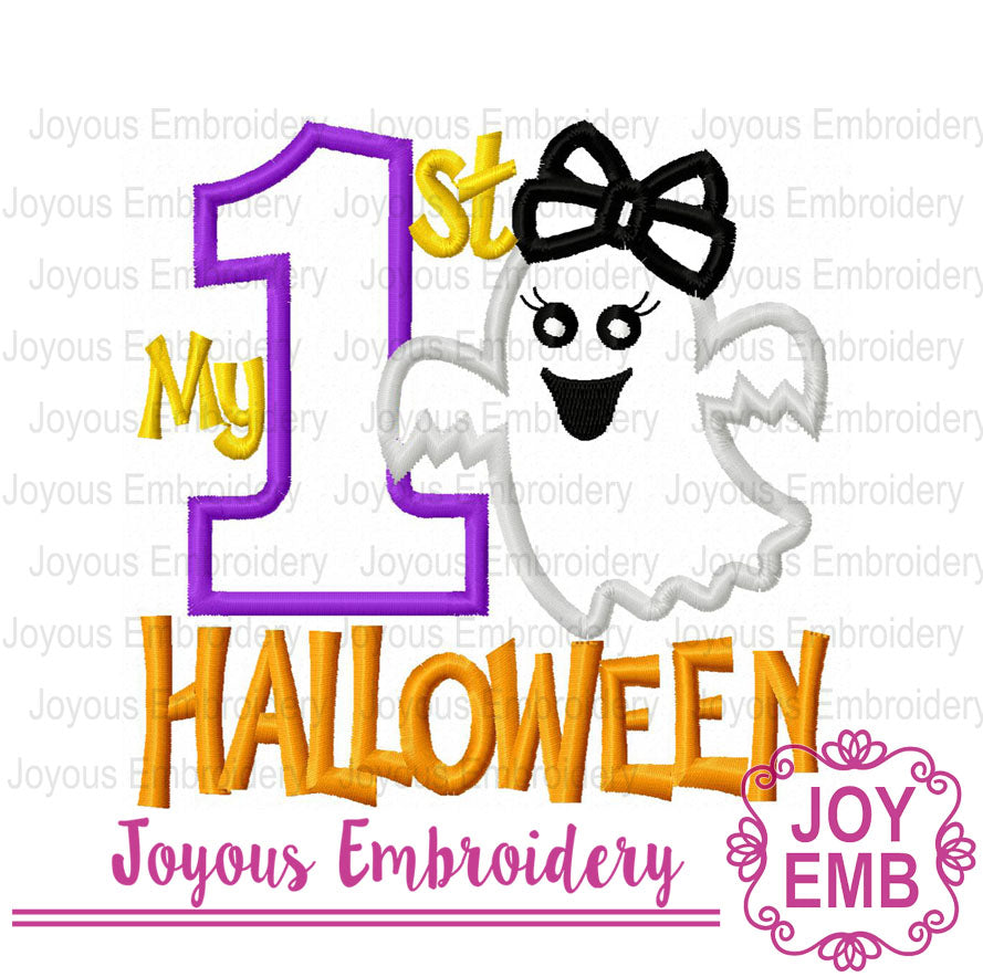 My 1st Halloween applique Mahcine embroidery file NO:3110