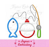 Fishing Applique Machine Embroidery Design NO:2604