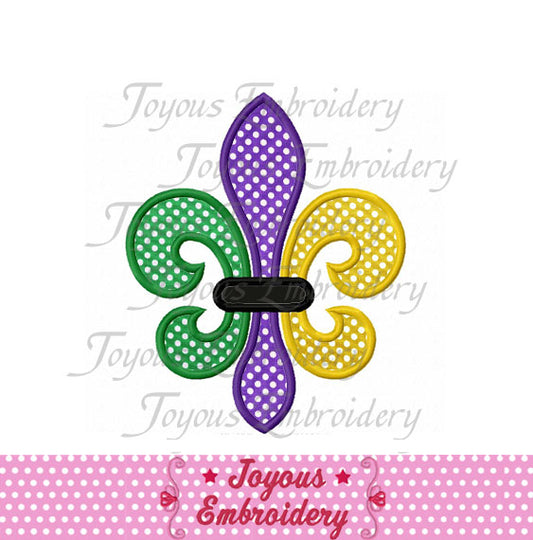 Mardi Gras Fleur de lis Applique Machine Embroidery Design NO:1470